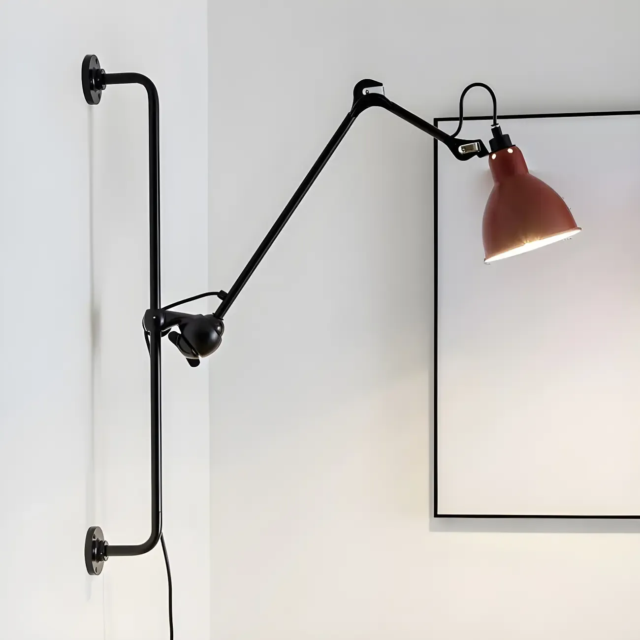 Industrial Swing Arm Wall Light Fixture for Modern Bedroom