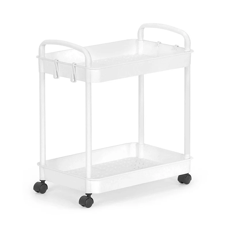 Storage Cart, Shelf Organizer Mobile Shelving, Multifunction Movable Storage Organizer