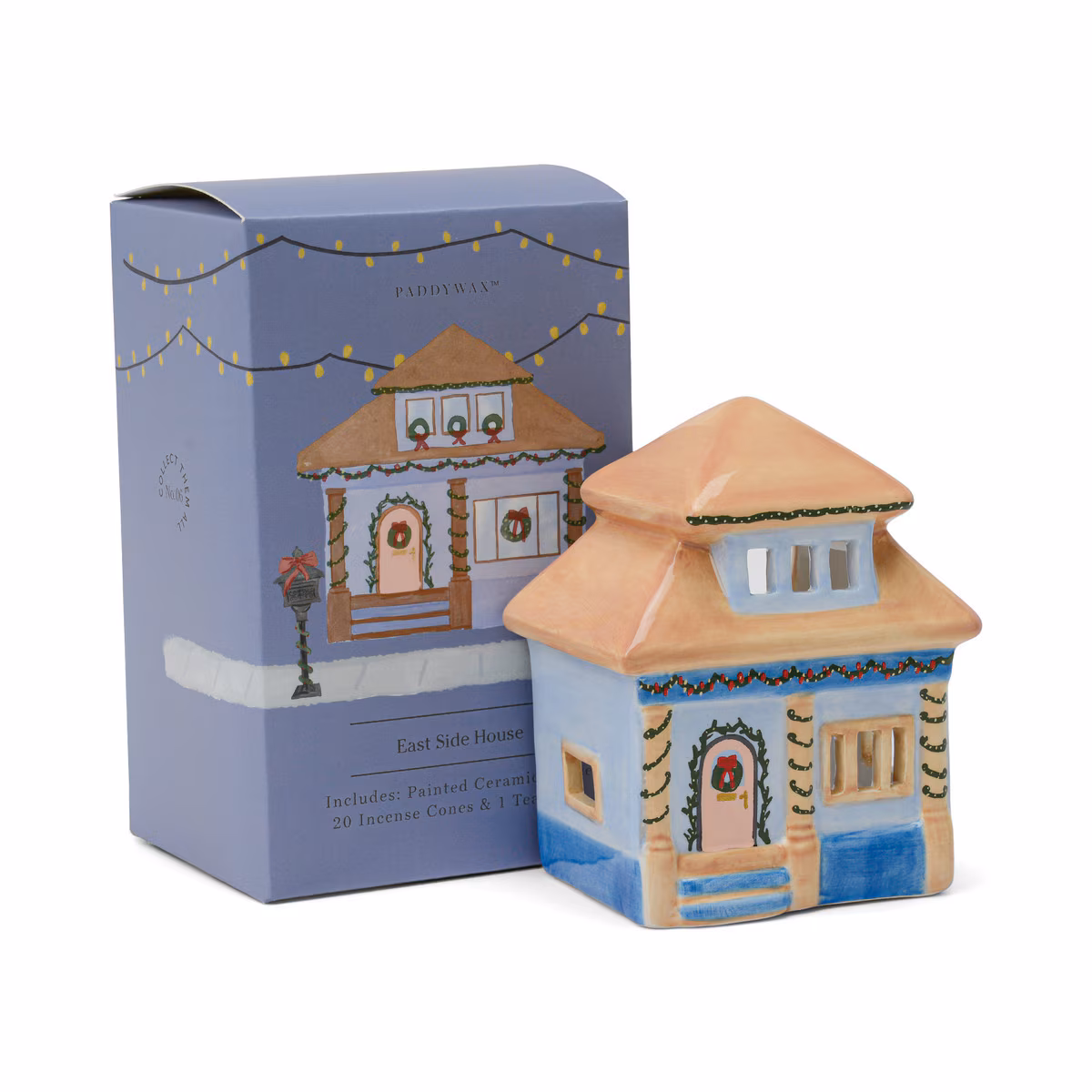 Designworks No.06 East Side House Style Incense & Tea Light Holder (1 Tea Light & 20 Incense Cones)