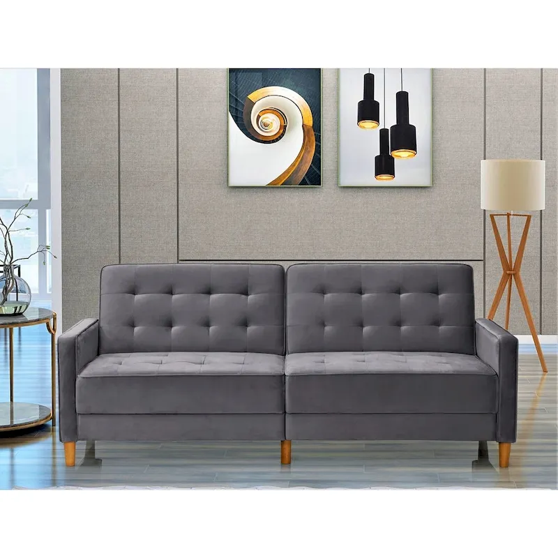 Tufted Velvet Sofa Bed Sleeper