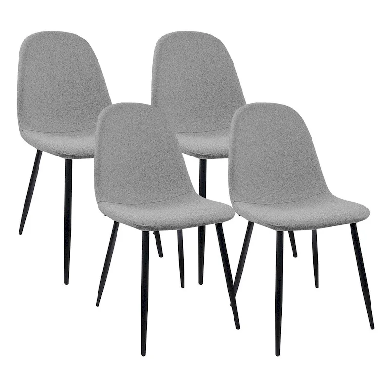 Modern Dining Room Chairs with Metal Legs(Set of 4) - N/A