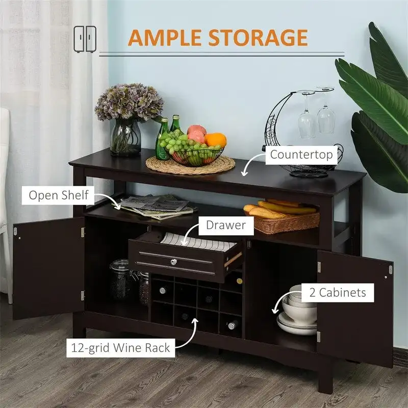 Coffee Bar Cabinet - 15.75D x 45.75W x 32.5H