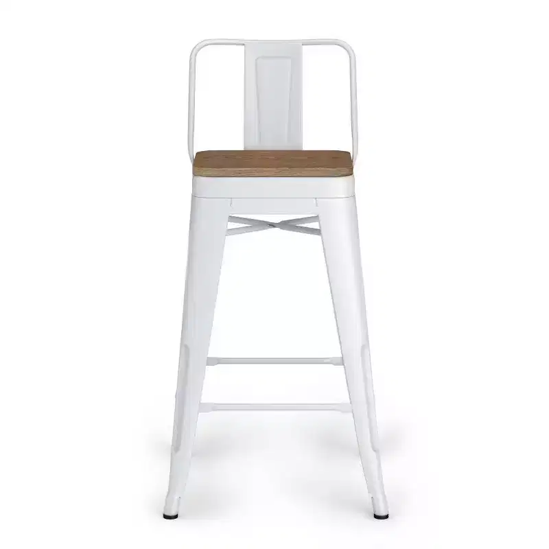 Set of 4 24 Josephine Metal/Wood Counter Height Barstools - WyndenHall