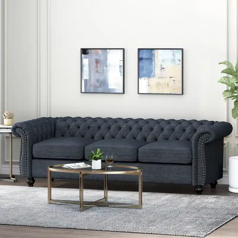 Parksley Tufted Chesterfield 3-seat Sofa by Christopher Knight Home
