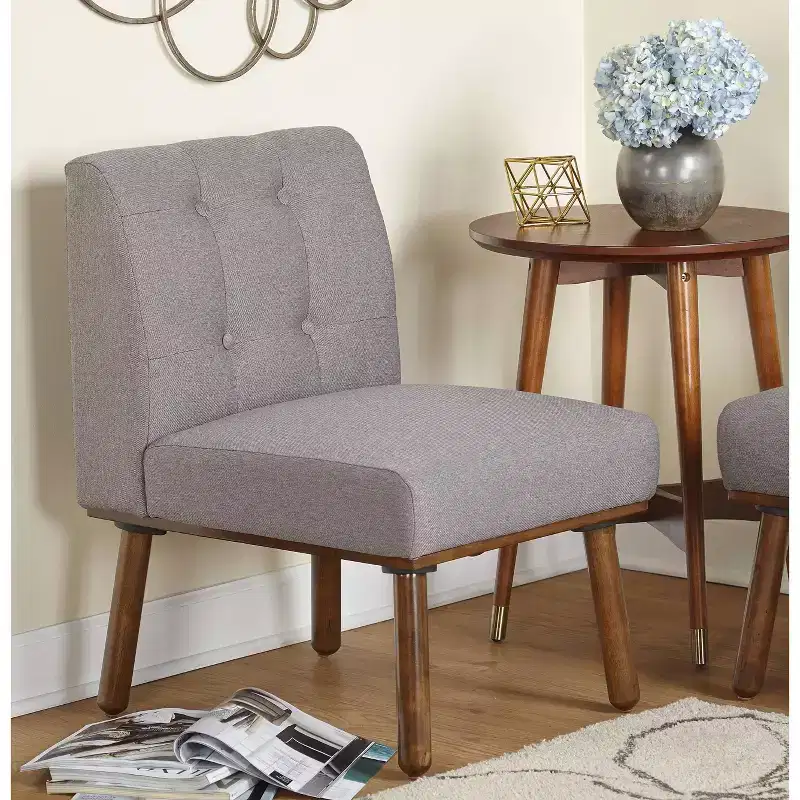 Buylateral 4pc Seats 4 Neha Mid Century Modern Upholstered Dining Set