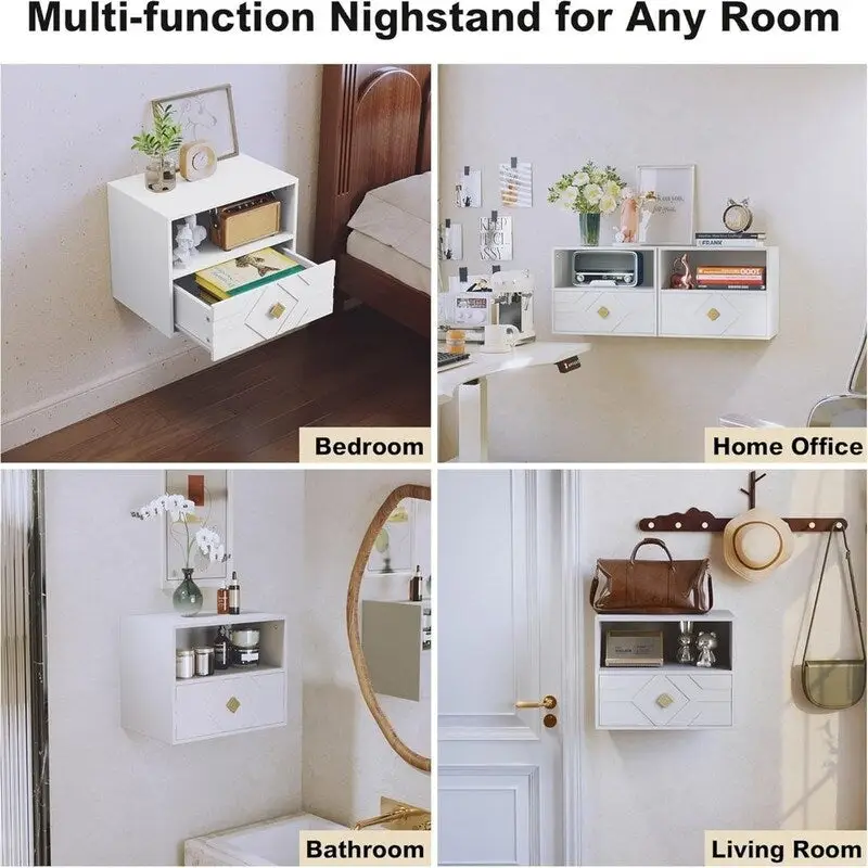 Floating Nightstand with Drawer