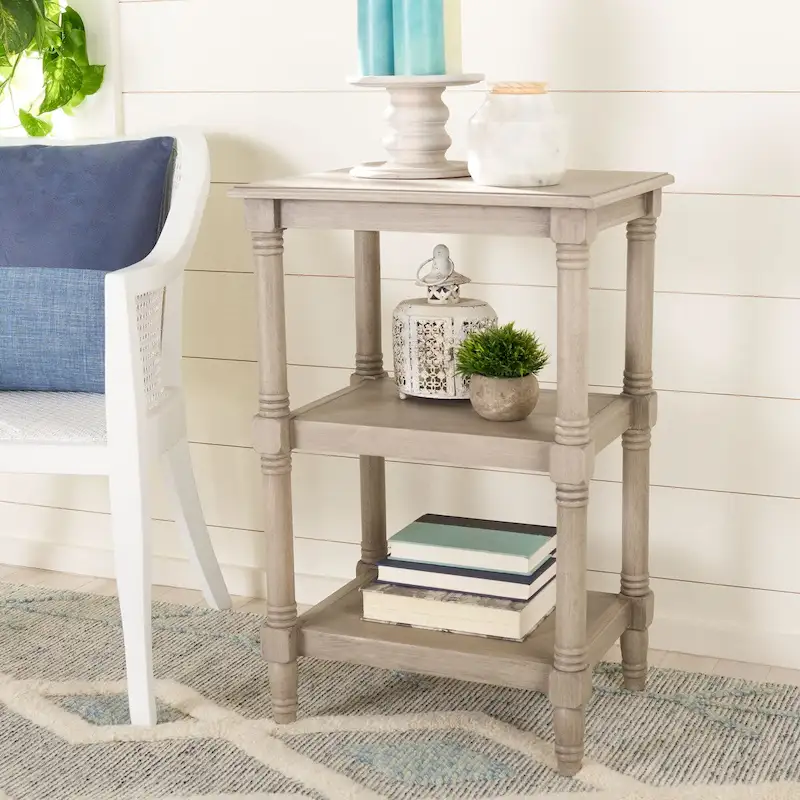 SAFAVIEH Elmira 3-Shelf Accent Table - 19.8 W x 15 L x 30 H - 20Wx15Dx30H