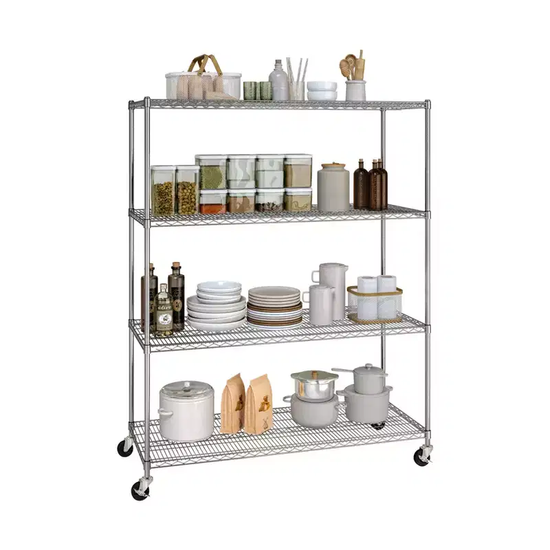 Seville Classics UltraDurable 4-Tier 60 x 24 Steel Wire Shelving Unit