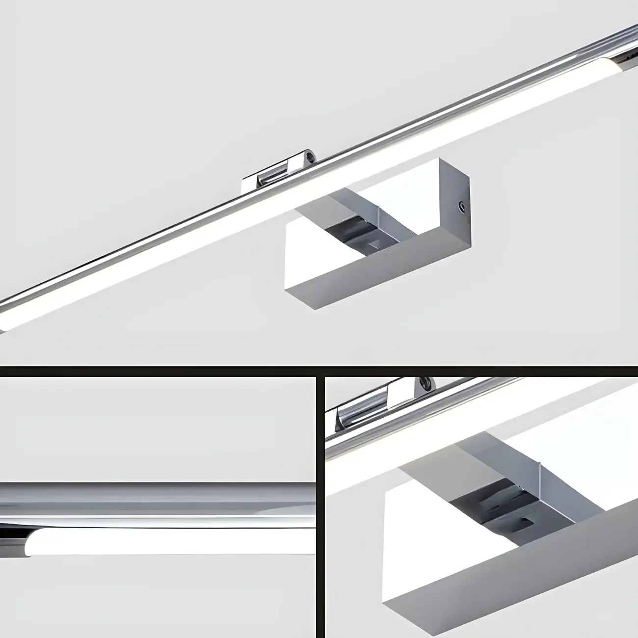 Modern Geometric Linear Vanity Light with Integrated LED