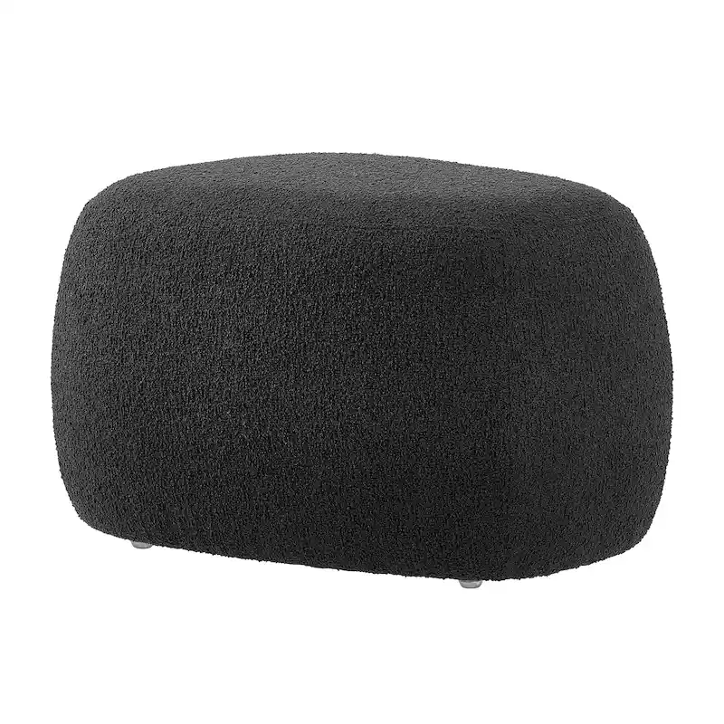 Boucle Ottoman – Charcoal / Beige, Small & Large