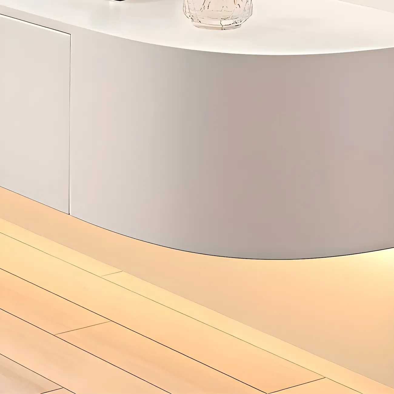 Glam Wooden Floating TV Stand in White with Drawers & Shelves