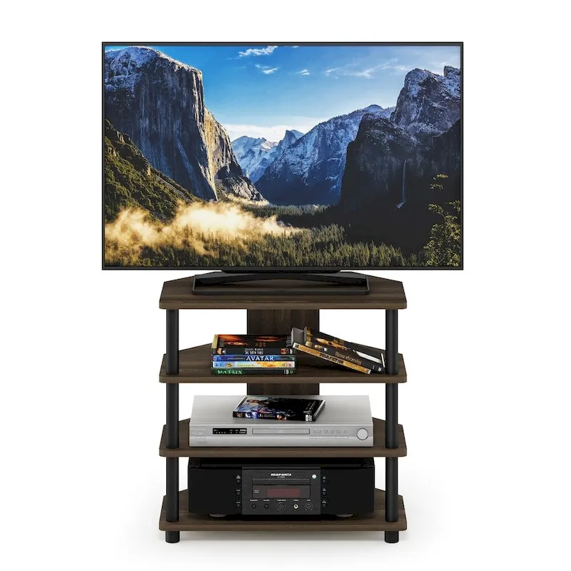 Furinno Turn-N-Tube Easy Assembly 4-Tier Petite TV Stand
