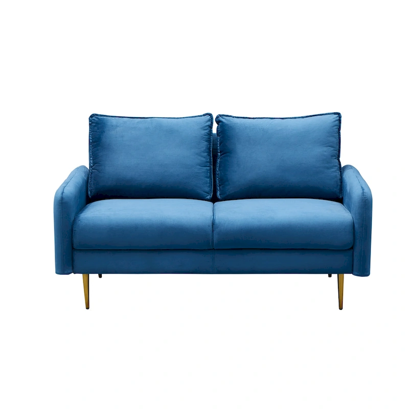 58 Velvet Square Arm Loveseat