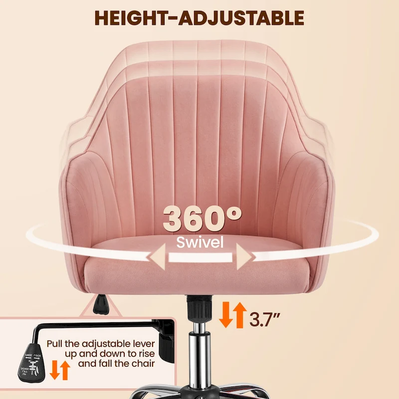 Yaheetech Desk Chair Height-Adjustable Swivel Computer Chair