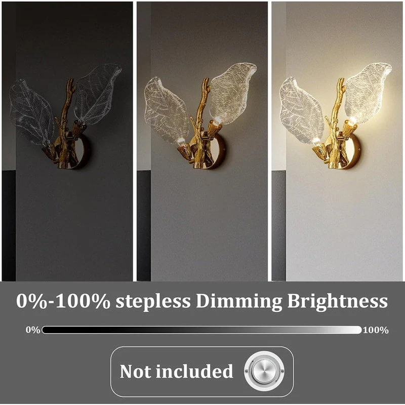 KAYLA 2-Light Bionic Leaf Wall Sconce