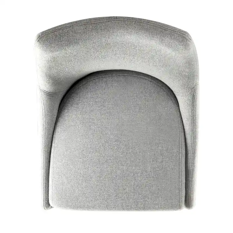 Sasha Mid-century Grey Fabric Upholstered Tapered Leg Dining Chairs (Set of 2)