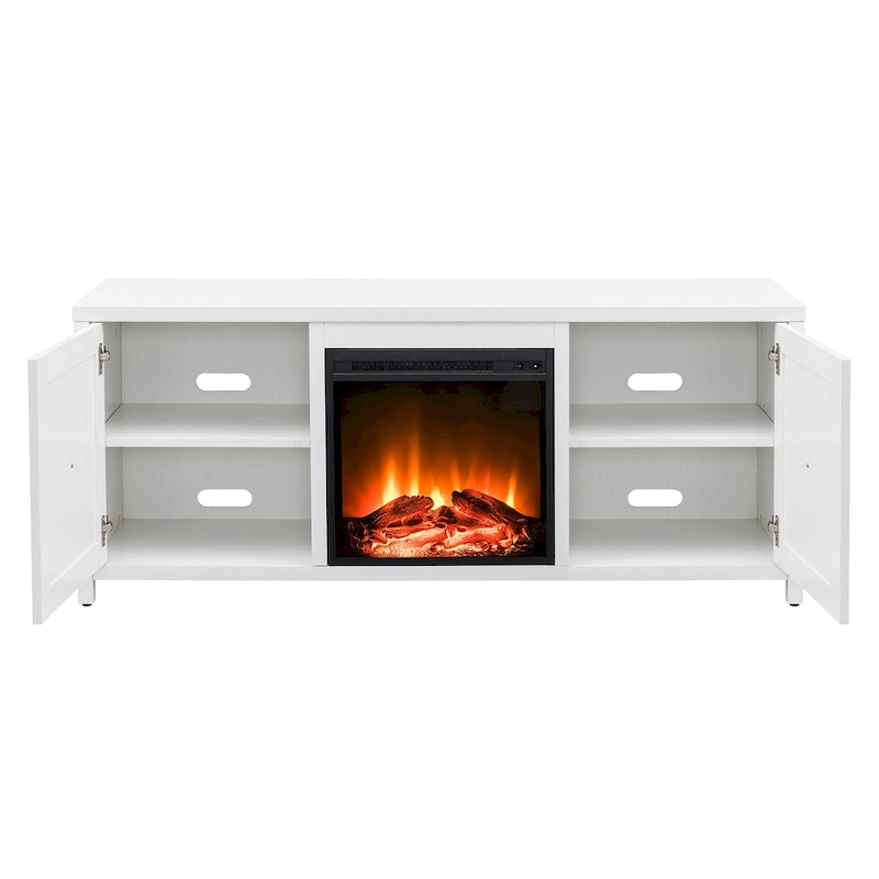 Granger 58 TV Stand with Log Fireplace Insert