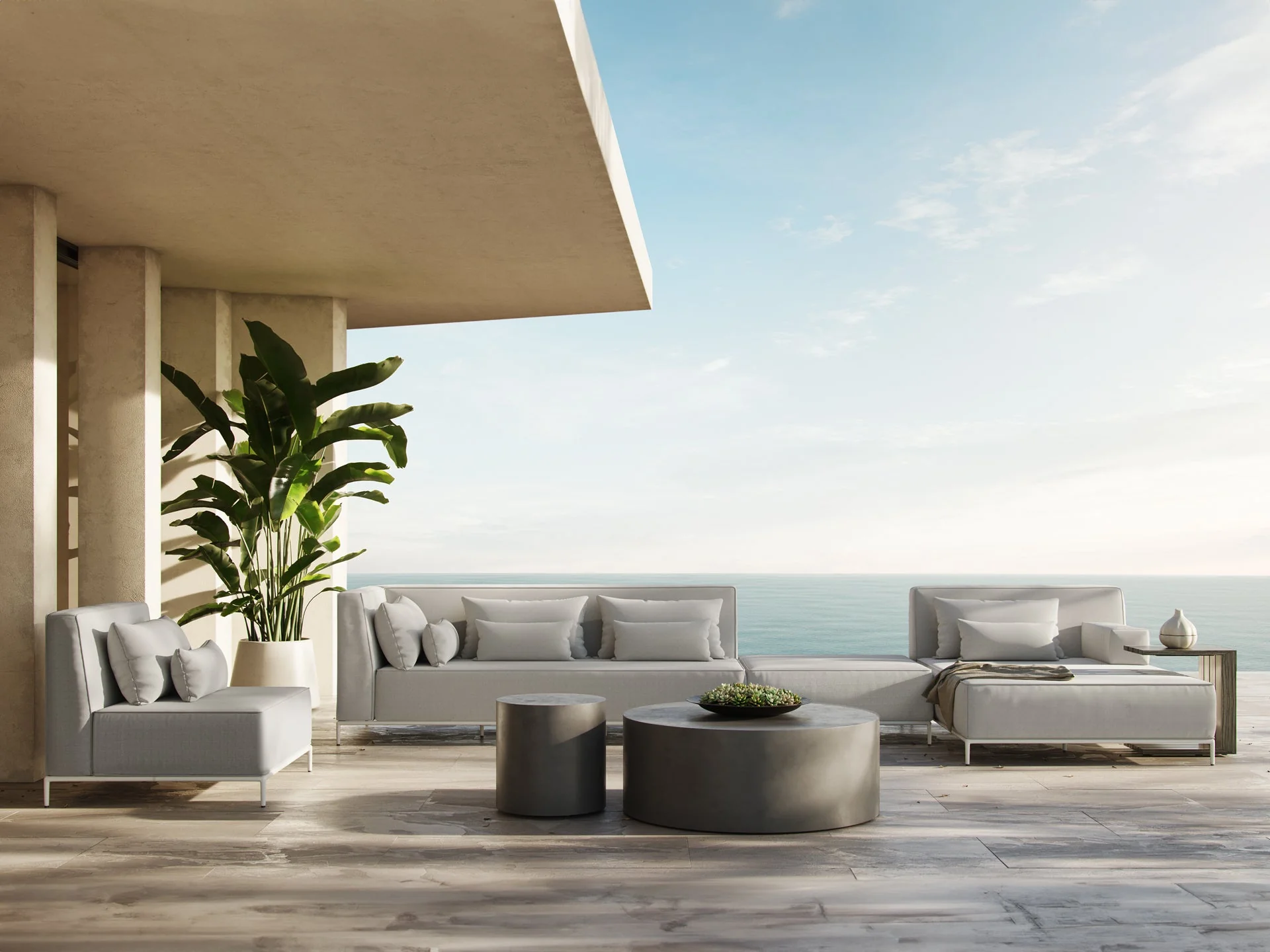 Cannes Outdoor Ottoman