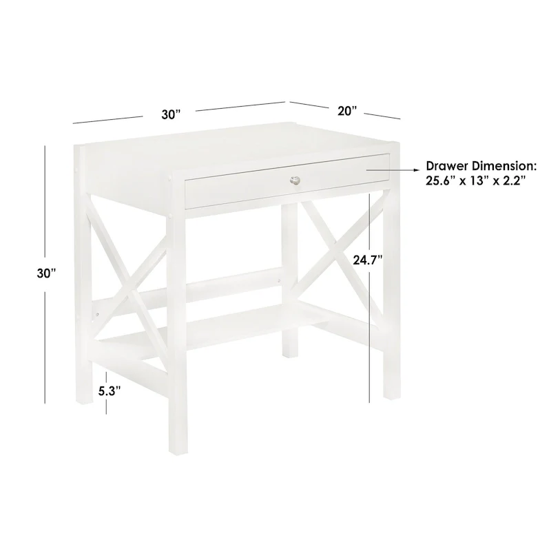 Simple Living X-Frame Farmhouse Wood Desk