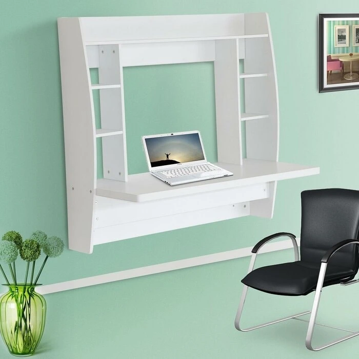 39  Exquisite Room-saving Wall Built-up Computer Desk