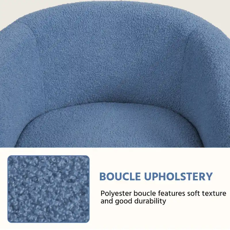 Yaheetech Club Chair Accent Barrel Chair Upholstered Arm Chair