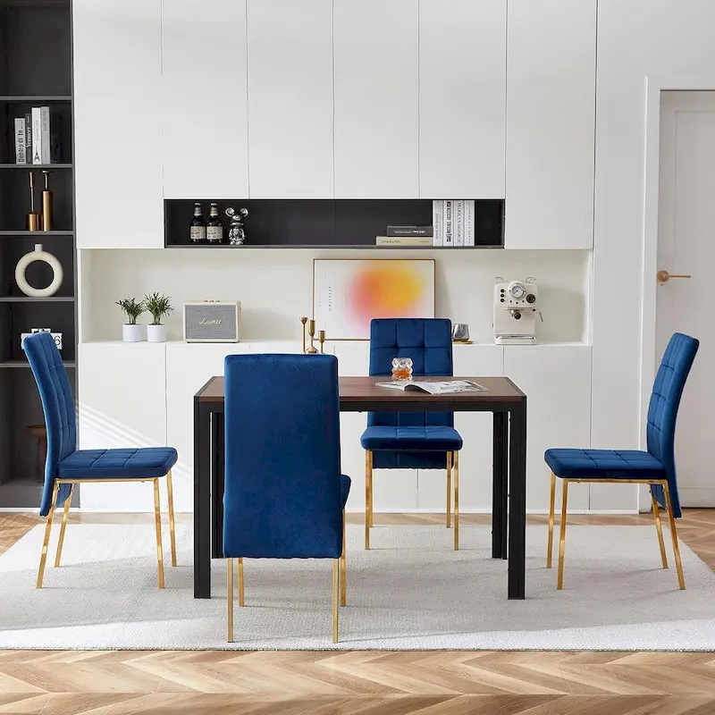 Howtai Upholstered Velvet Dining Chair High Back