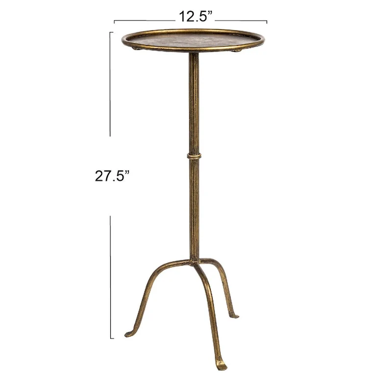 Round Metal Drink Table