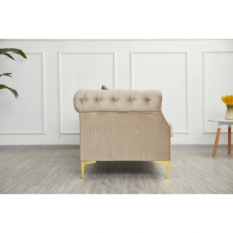 35 D x 85 W x 30.3 H Velvet Chesterfield Button-tufted Sofa