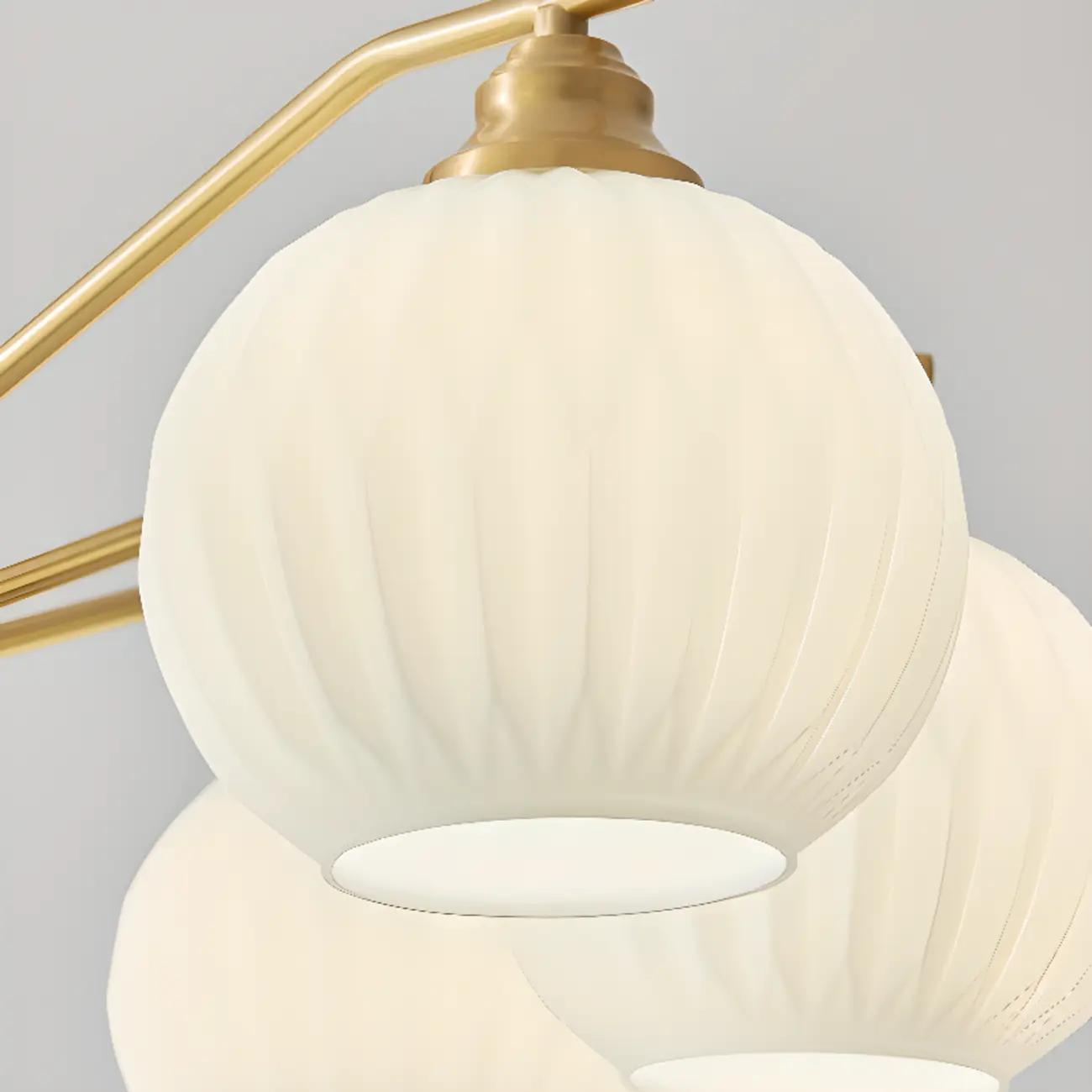 Modern 8-light Glass Globe Chandelier with Adjustable Height