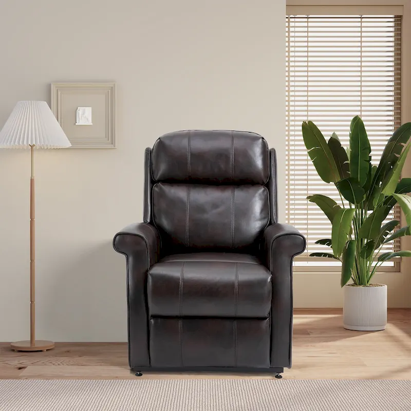 GZMR Faux Leather Elderly Power Lift Recliner Chair
