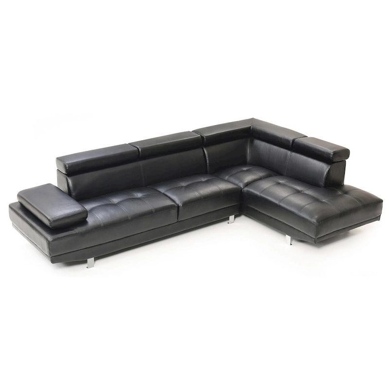 Riveredge 109 in. W 2-piece Faux Leather L Shape Sectional Sofa - 76L x 109W x 28H