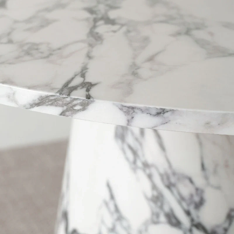 35 Faux Marble Small Round Pedestal Dining Table