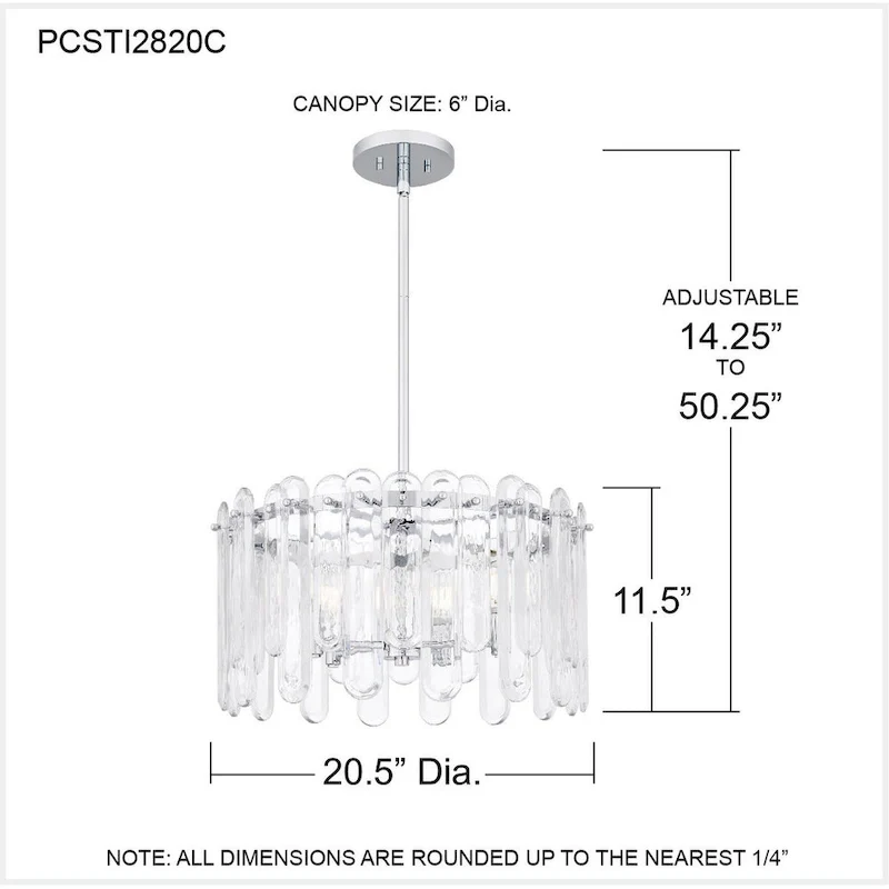 Stiles 5-Light Polished Chrome Pendant Light