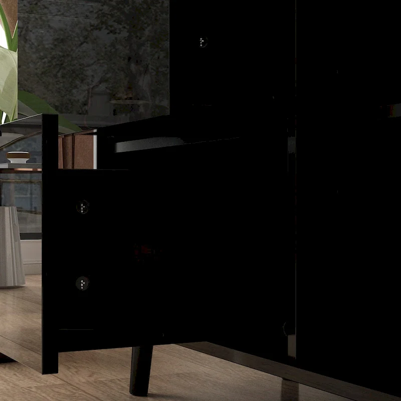 30 Recessed Electric Fireplace High Glossy TV Stand Combo Fireplace