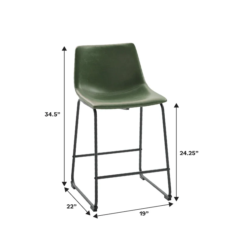 26-inch Faux Leather Counter Stool