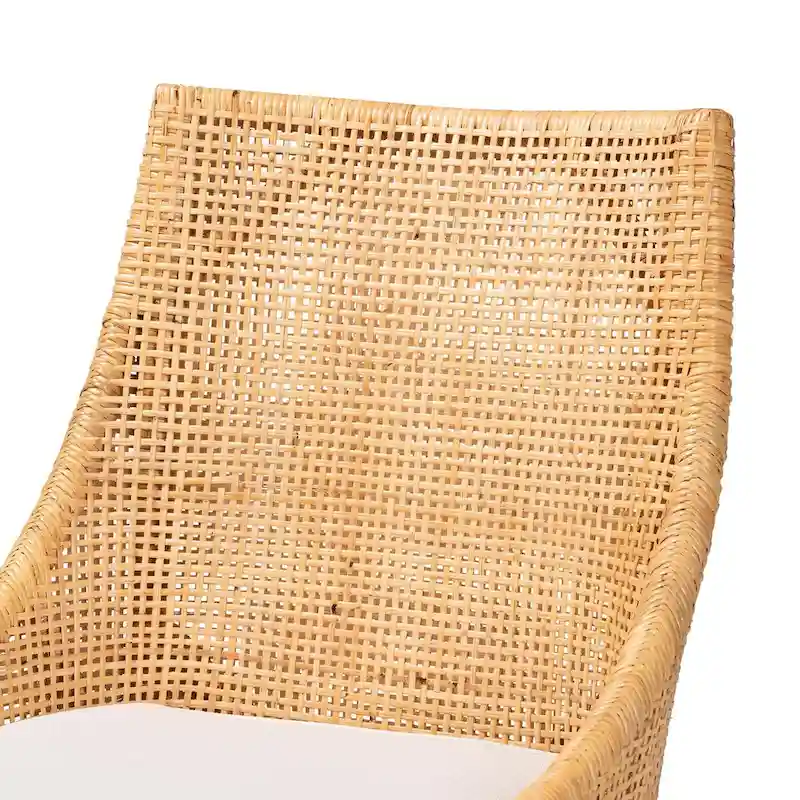 Bella Modern Bohemian Natural Brown Rattan Dining Chair