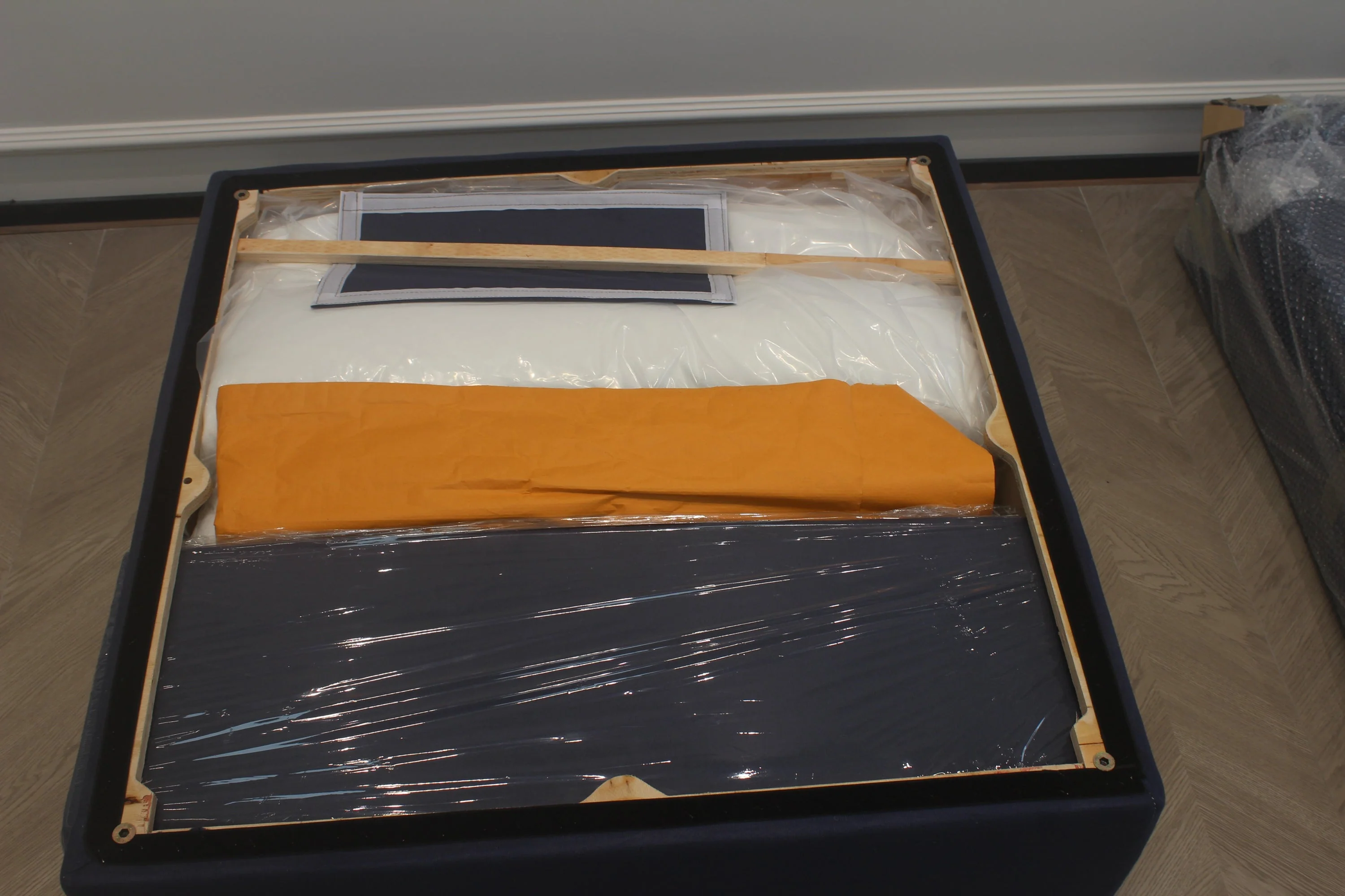 Walker Edison | Cloud Down Filled Comfort Modular Sectional Sofa Couch with Storage Ottoman