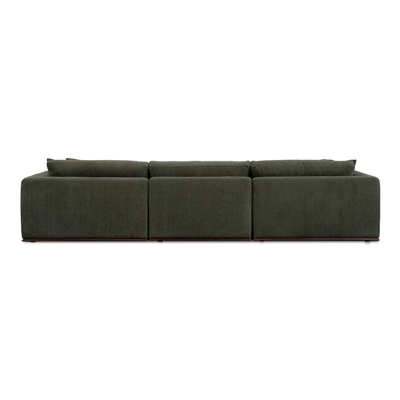 NADAAL STUDIOS Rio Modular Sofa With Rubber Wood Base - 136.2W x41D x23.6H