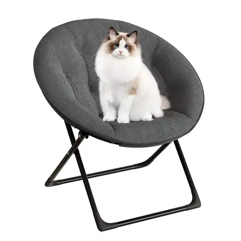 Faux Fur Saucer Chair, Folding Style, 1-Person