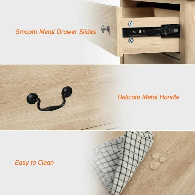 WAMPAT Farmhouse 3PCS Bedroom Set, 59