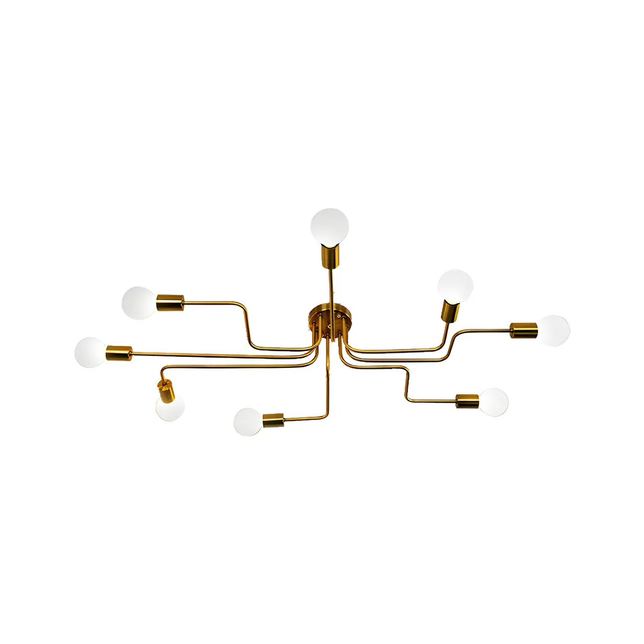 Industrial Branch Metal Semi Flush Ceiling Light
