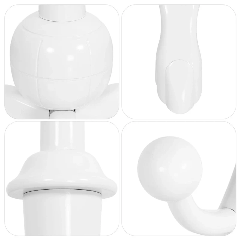 Rubberwood Freestanding Coat Rack with 8 Hooks - 24.5W x 70.87H