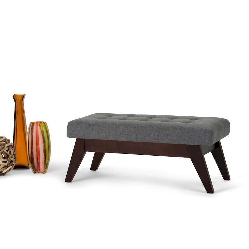 WYNDENHALL Tierney 40 inch Wide Mid Century Modern Rectangle Ottoman Bench