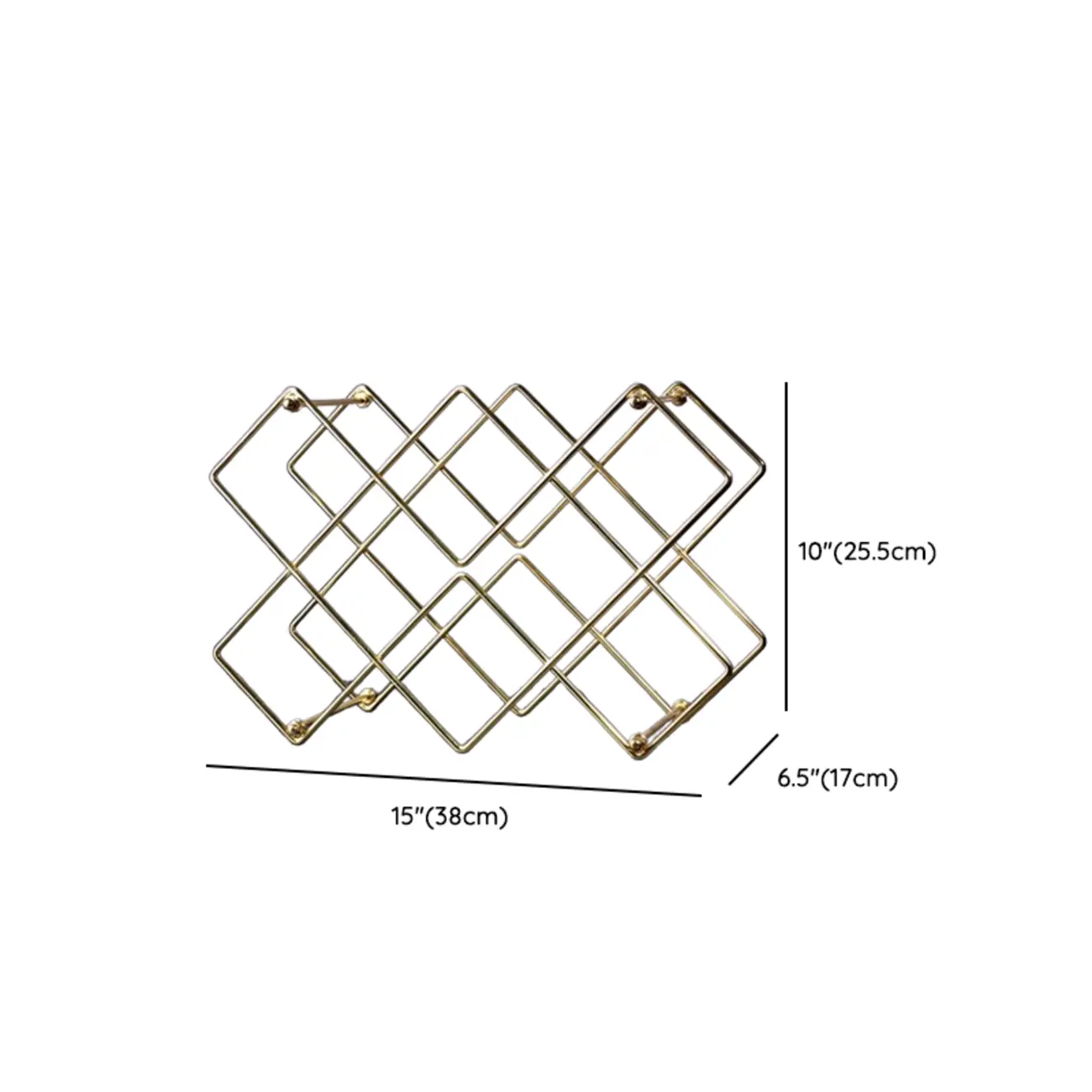 Modern Wine Rack Golden Honeycomb Countertop Bottle Holder
