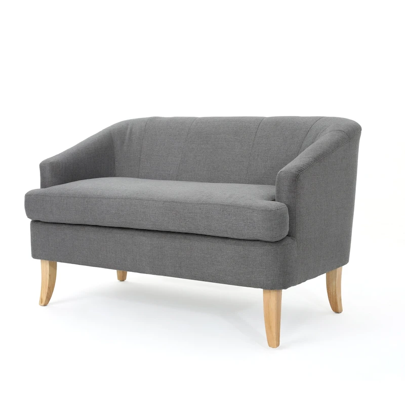Sheena Mid-century Modern Petite Fabric Loveseat by Christopher Knight Home