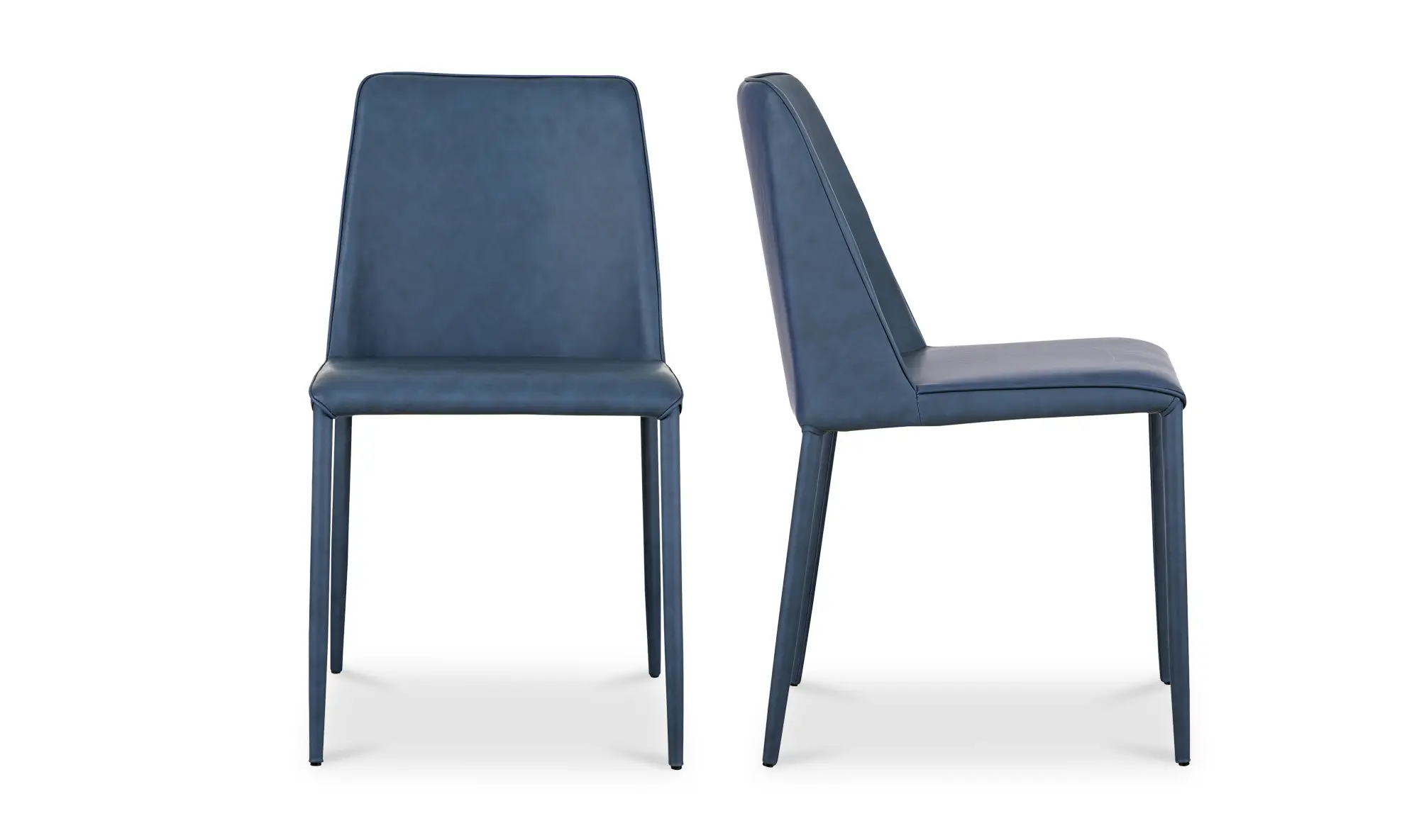 Nora Dining Chair Ocean Cavern Grey Vegan Leather - Set Of Two