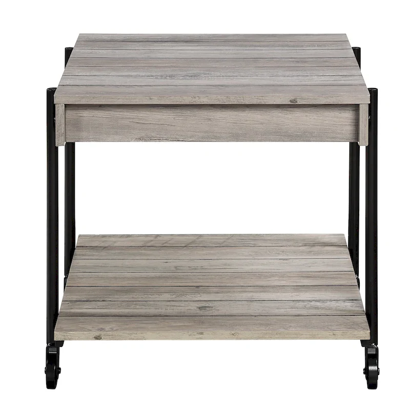 24-inch Steel 1-Shelf End Table