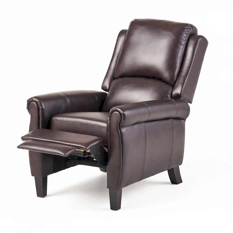 Haddan PU Leather Recliner Club Chair by Christopher Knight Home