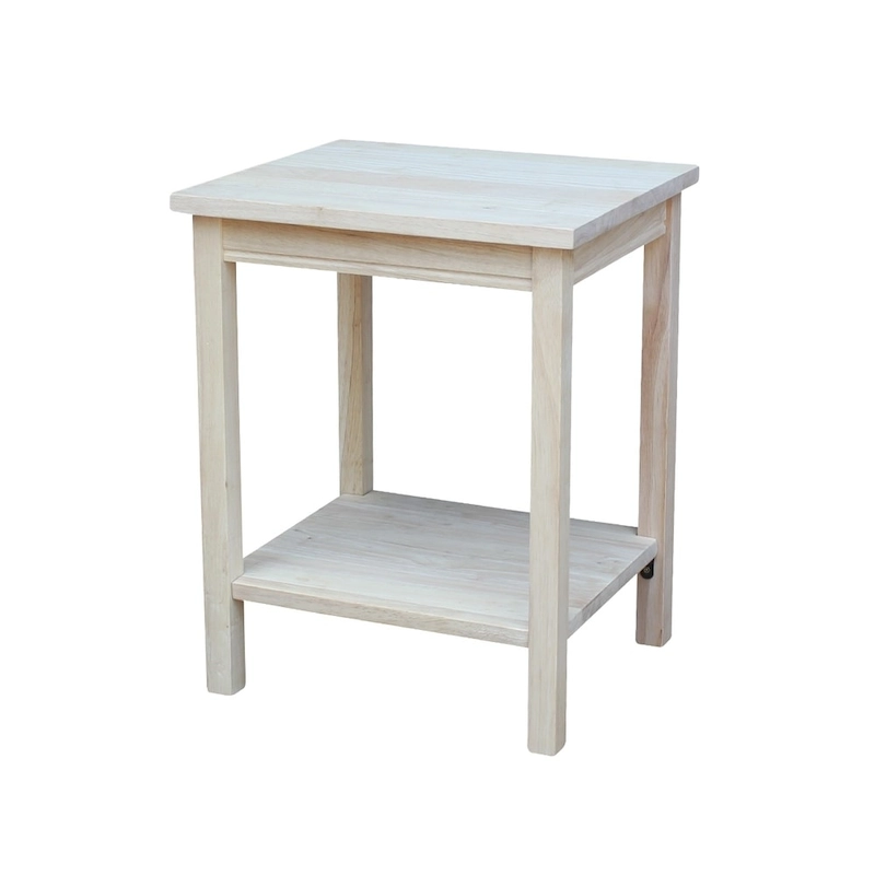 The Gray Barn Moonshine Unfinished Accent Table