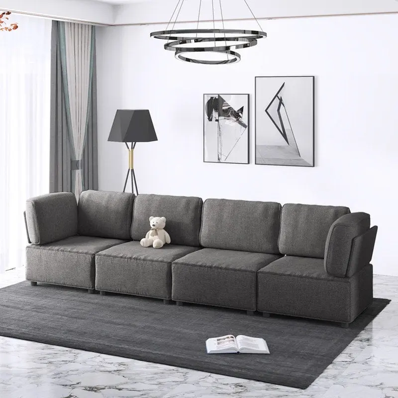 Mixoy Convertible Modular Sleeper Couch with Ottoman